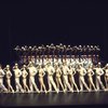 Cast in a scene fr. the Toronto/London productions of the musical "A Chorus Line." (Toronto)