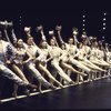 Cast in a scene fr. the Toronto/London productions of the musical "A Chorus Line." (Toronto)