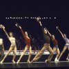 Actors (L-R) Tommy Aguilar, Jane Summerhays, Sandy Roveta, Eivind Harum, Loida Iglesias & Mitzi Hamilton in a scene fr. the Toronto/London productions of the musical "A Chorus Line." (Toronto)