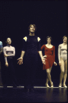 Actors (L-R) Jennifer Ann Lee, Andy Keyser, Sandy Roveta & Jane Summerhays in a scene fr. the Toronto/London productions of the musical "A Chorus Line." (Toronto)