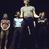 Actor Ronald Young (C) w. cast members in a scene fr. the Toronto/London productions of the musical "A Chorus Line." (Toronto)