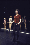 Actress (fr.) Miriam Welch w. cast members  in a scene fr. the Toronto/London productions of the musical "A Chorus Line." (Toronto)