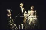 Actors (L-R) Margaret Gibson, John Seitz and Liana Pai in a scene from the New York Shakespeare Festival's production of the play "Casanova" (New York)