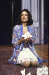 Actress Polly Draper in a scene from the Off-Broadway play "Crazy He Calls Me" (New York)