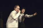 Actors Erland Josephson and Natasha Parry in a scene from the Brooklyn Academy of Music's production of the play "The Cherry Orchard" (Brooklyn)