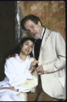 Actors Rebecca Miller and Erland Josephson in a scene from the Brooklyn Academy of Music's production of the play "The Cherry Orchard" (Brooklyn)