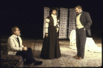 Actors (L-R) Erland Josephson, Natasha Parry and Brian Dennehy in a scene from the Brooklyn Academy of Music's production of the play "The Cherry Orchard" (Brooklyn)