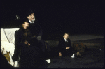 Actors (L-R) Natasha Parry, Erland Josephson and Linda Hunt in a scene from the Brooklyn Academy of Music's production of the play "The Cherry Orchard" (Brooklyn)