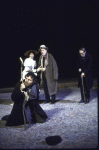 Actors (L-R) Howard Hensel, Natasha Parry, Erland Josephson and Roberts Blossom in a scene from the Brooklyn Academy of Music's production of the play "The Cherry Orchard" (Brooklyn)