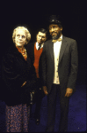 Actors (L-R) Frances Sternhagen, Stephen Root and Arthur French in a scene from the replacement cast of the Off-Broadway play "Driving Miss Daisy" (New York)