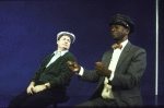 Actors (L-R) Stephen Root and Brock Peters in a scene from the touring production of the play "Driving Miss Daisy" (New York)