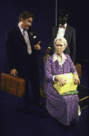 Actors (L-R) Stephen Root, Julie Harris and Brock Peters in a scene from the touring production of the play "Driving Miss Daisy" (New York)