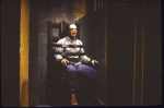 Actor Eddie Korbich (as Guiseppe Zangara)  in a scene fr. the Playwrights Horizons' production of the musical "Assassins." (New York)