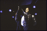 Actor Jonathan Hadary ( R, as Charles Guiteau) w. cast member in a scene fr. the Playwrights Horizons' production of the musical "Assassins." (New York)