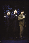 Actors (L-R) Jonathan Hadary (as Charles Guiteau), Victor Garber (as John Wilkes Booth) & Terrence Mann (as Leon Czolgosz) in a scene fr. the Playwrights Horizons' production of the musical "Assassins." (New York)