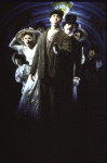 Actor Terrence Mann (C) w. cast members in a scene fr. the Playwrights Horizons' production of the musical "Assassins." (New York)
