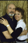 Actors Richard Kiley and Meg Bussert in a rehearsal shot for the Los Angeles production of the musical "South Pacific" (New York)