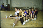 Actress Meg Bussert (L) with cast members in a rehearsal shot for the Los Angeles production of the musical "South Pacific" (New York)
