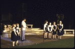 Actors (L-R) Susan Keenan, Amy Dolan, Krista Haun, Earl Wrightson, Scott Perrin, Evan Seplow, Laura Condon and Mary Lou Belli in a scene from the Jones Beach Theatre's production of the musical "The Sound of Music" (Jones Beach)