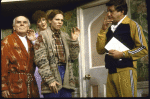 Actors (L-R) Douglas Seale, Linda Thorson, Amy Wright & Brian Murray in a scene fr. the Broadway production of the play "Noises Off." (New York)