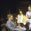 Actors (L, 3L-4L) John Vickery, Bob Gunton and Jeffrey Jones with cast members in a scene from the New York Shakespeare Festival's production of the play "The Death of Baron Von Richtofen As Witnessed From Earth" (New York)