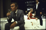 Actors (L-R) Christopher Plummer, Barbara Eda-Young, Jake Walden and James Naughton in a scene from the New York Shakespeare Festival's production of the play "Drinks Before Dinner" (New York)