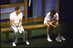 Actors (L-R) John Cullum and Tony Roberts in a scene from the Broadway play "Doubles" (New York)