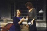 Actors (L-R) Jane Alexander and Marsha Mason in a scene from the Roundabout Theatre's production of the play "Old Times" (New York)