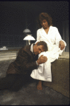 Actors Anthony Hopkins and Marsha Mason in a scene from the Roundabout Theatre's production of the play "Old Times" (New York)