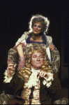 Actors E G Marshall and Kaye Ballard in a scene from Roundabout Theatre's production of the play "She Stoops To Conquer" (New York)