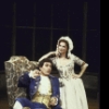 Actors Norman Snow and Tovah Feldshuh in a scene from Roundabout Theatre's production of the play "She Stoops To Conquer" (New York)