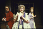Actors (L-R) Nathan Lane, Kaye Ballard and Cyntha Dozier in a scene from Roundabout Theatre's production of the play "She Stoops To Conquer" (New York)