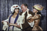 Actors (L-R) Kaye Ballard, E G Marshall and Tovah Feldshuh in a scene from Roundabout Theatre's production of the play "She Stoops To Conquer" (New York)