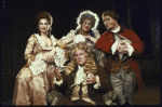 Actors(Clockwise from L) Tovah Feldshuh, Kaye Ballard, Nathan Lane and E G Marshall in a scene from Roundabout Theatre's production of the play "She Stoops To Conquer" (New York)