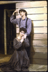 Actors Lenny Von Dohlen and Kathy Baker in a scene from Roundabout Theatre's production of the play "Desire Under The Elms" (New York)