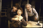 Actors (L-R) Lenny Von Dohlen, Kathy Baker and Lee Richardson in a scene from Roundabout Theatre's production of the play "Desire Under The Elms" (New York)