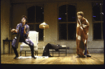 Actors (L-R) Mary Lou Rosato and Christopher Collet in a scene from the New York Shakespeare Festival's production of the play "Coming Of Age In Soho" (New York)