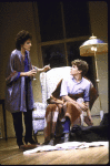 Actors (L-R) Mary Lou Rosato and Christopher Collet in a scene from the New York Shakespeare Festival's production of the play "Coming Of Age In Soho" (New York)