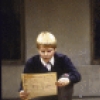 Actors Ward Saxton and Mary Lou Rosato in a scene from the New York Shakespeare Festival's production of the play "Coming Of Age In Soho" (New York)