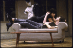 Actors (L-R) Evan Miranda and John Procaccino in a scene from the New York Shakespeare Festival's production of the play "Coming Of Age In Soho" (New York)