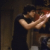 Actors (L-R) Evan Miranda, Ward Saxton and Christopher Collet in a scene from the New York Shakespeare Festival's production of the play "Coming Of Age In Soho" (New York)