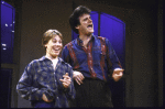 Actors (L-R) Scott De Freitas and John Procaccino in a scene from the replacement cast of the New York Shakespeare Festival's production of the play "Coming Of Age In Soho" (New York)