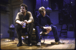 Actors (L-R) John Procaccino and Scott De Freitas in a scene from the replacement cast of the New York Shakespeare Festival's production of the play "Coming Of Age In Soho" (New York)