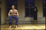 Actors Michael Dolan and Mercedes Ruehl in a scene from the replacement cast of the New York Shakespeare Festival's production of the play "Coming Of Age In Soho" (New York)