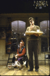 Actors (L-R) Ward Saxton and John Procaccino in a scene from the replacement cast of the New York Shakespeare Festival's production of the play "Coming Of Age In Soho" (New York)