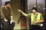 Actors (L-R) John Procaccino and Evan Miranda in a scene from the replacement cast of the New York Shakespeare Festival's production of the play "Coming Of Age In Soho" (New York)