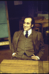 Actor Jeffrey DeMunn (with dummy) in a scene from the Broadway production of the play "Comedians" (New York)
