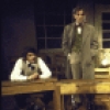 Actors (L-R) Jarlath Conroy, Rex Robbins, Jonathan Pryce and Larry Lamb in a scene from the Broadway production of the play "Comedians" (New York)
