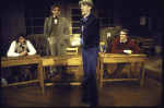 Actors (L-R) Jarlath Conroy, Rex Robbins, Jonathan Pryce and Larry Lamb in a scene from the Broadway production of the play "Comedians" (New York)