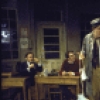 Actors (L-R) David Margulies, Larry Lamb, John Lithgow, Milo O'Shea and Jeffrey DeMunn in a scene from the Broadway production of the play "Comedians" (New York)